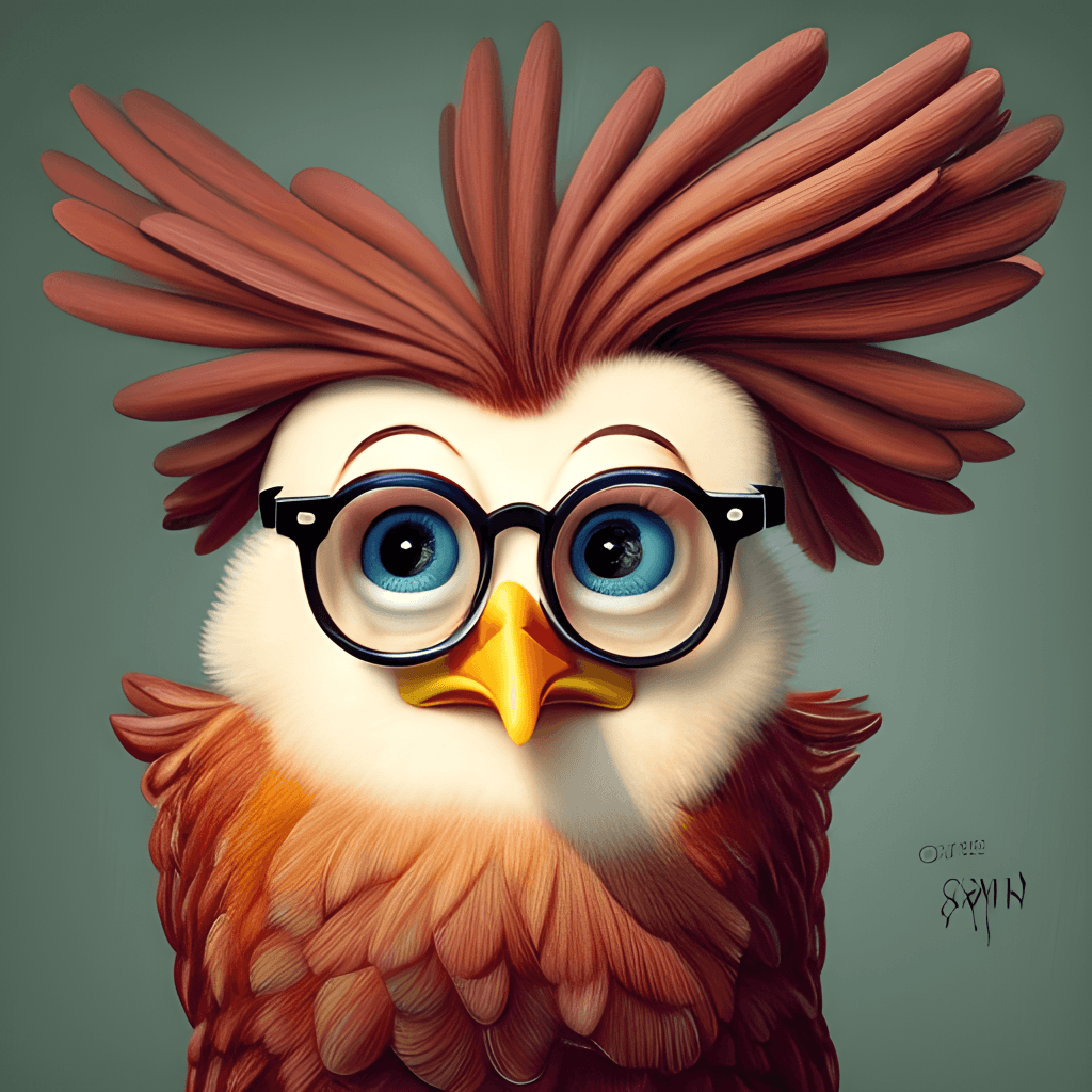 Cute-Chicken-With-Glasses-Portrait